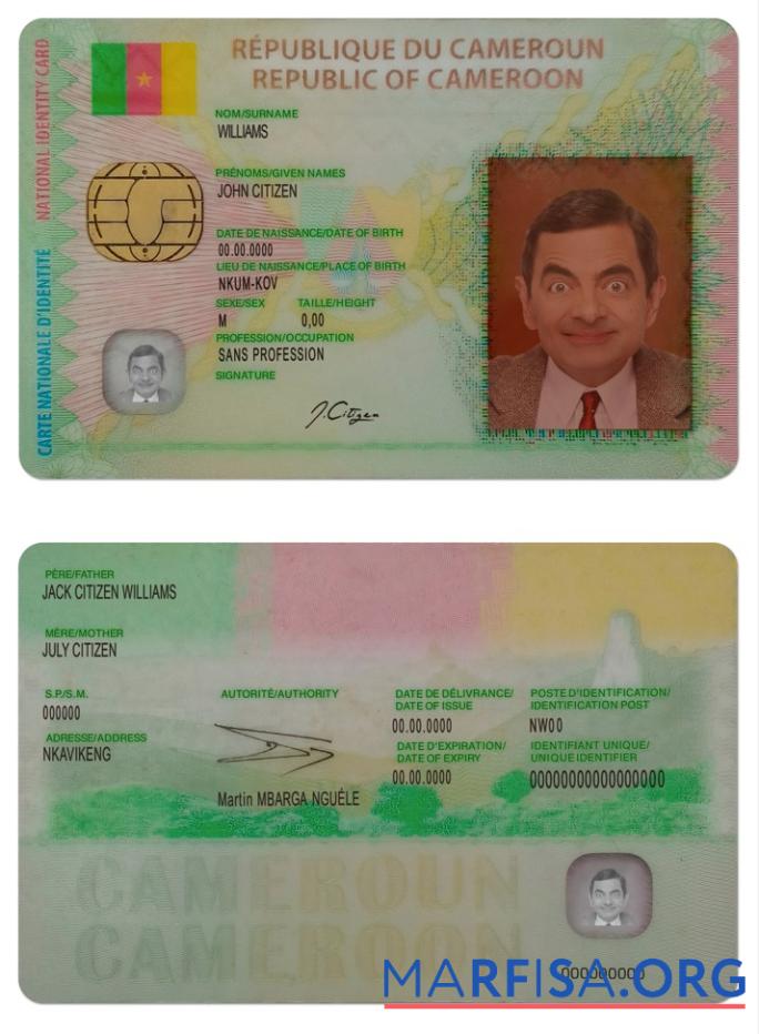 Blank Cameroon ID sample